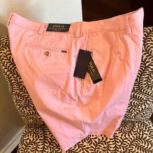 Classic polo by Ralph Lauren in size 38. Shorts are new with tags. Pastel pink!